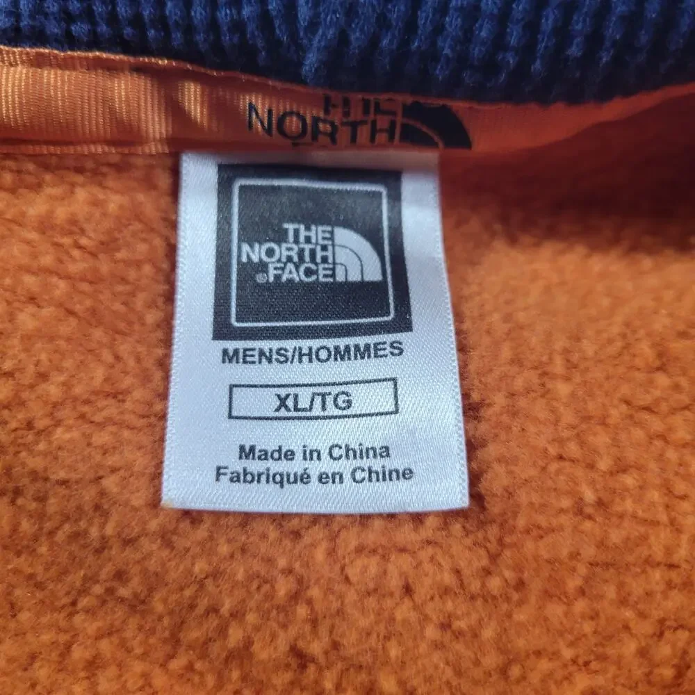 Vintage the North Face 1990 Trans Antartica Expedition Orange Full Zip Hoodie XL